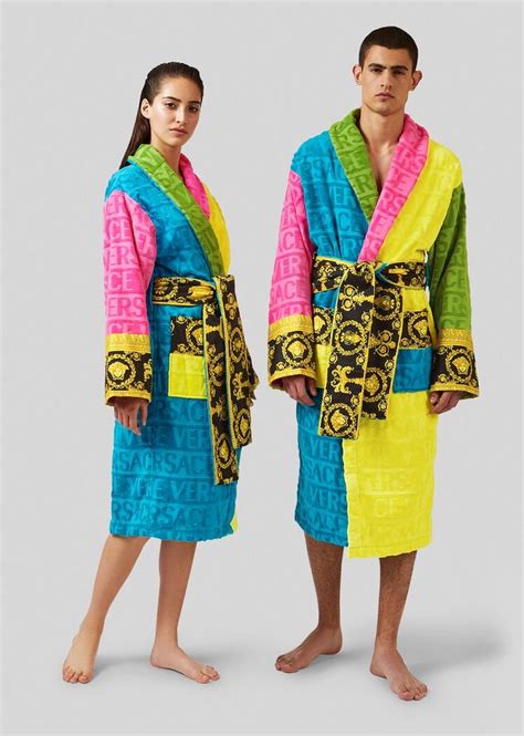 red versace robe|versace multicolor robe.